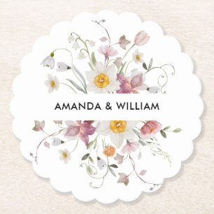 Posavasos De Papel Floral Vintage 