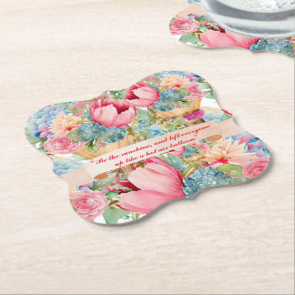 POSAVASOS DE PAPEL FLORALES