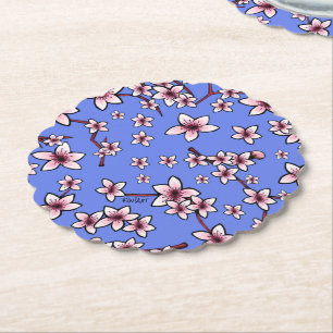 Posavasos De Papel Florecimiento de cerezos en KiniArt