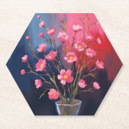 Posavasos De Papel Flores Bonitas En Un Jarrón