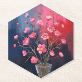 Posavasos De Papel Flores Bonitas En Un Jarrón