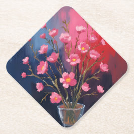Posavasos De Papel Flores Bonitas En Un Jarrón