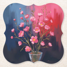 Posavasos De Papel Flores Bonitas En Un Jarrón