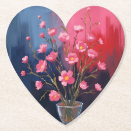 Posavasos De Papel Flores Bonitas En Un Jarrón