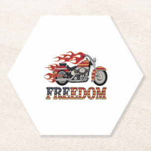Posavasos De Papel Flores de motocicleta de libertad