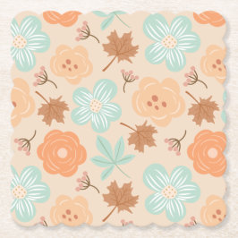Posavasos De Papel Flores de otoño