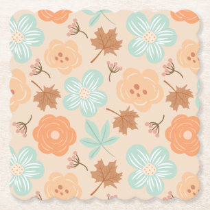 Posavasos De Papel Flores de Otoño