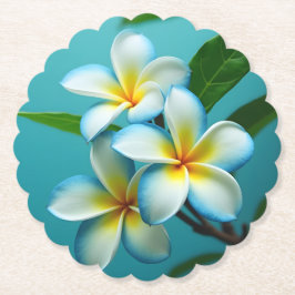 Posavasos De Papel Flores de plumeria radiante