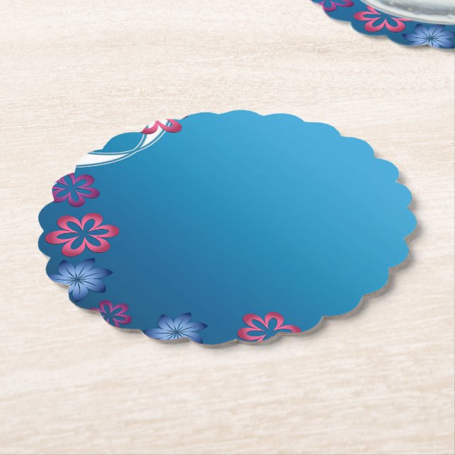 Posavasos De Papel Flores de primavera (En perspectiva)