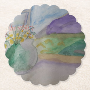 Posavasos De Papel Flores En El Viento