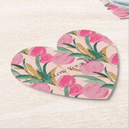 Posavasos De Papel Flores rosas