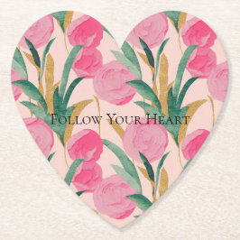 Posavasos De Papel Flores rosas