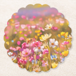 Posavasos De Papel Flores salvajes rosas Lavanda amarilla 2025