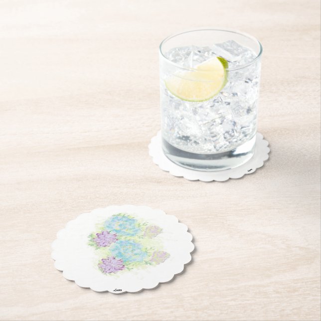 Posavasos de papel : Flores silvestres (In situ)