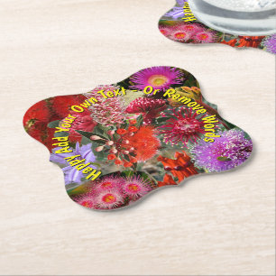 Posavasos De Papel Flores Silvestres Nativas Australianas