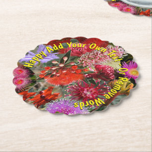 Posavasos De Papel Flores Silvestres Nativas Australianas Redondas Es