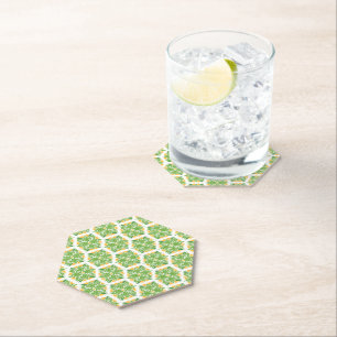 Posavasos De Papel Flores Verdes, Patrón De Flores, Patrón Floral