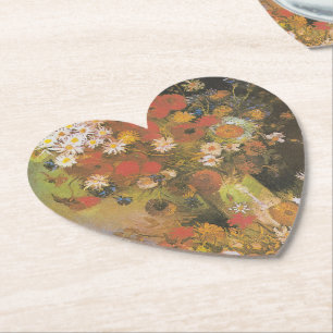 Posavasos De Papel Flores y Rosas de praderas Arte de vintage