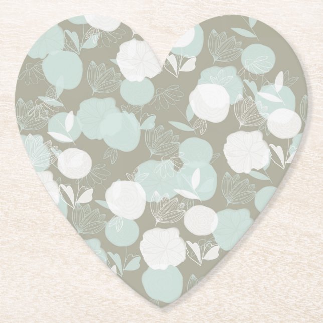 Posavasos De Papel Flowers (Anverso)