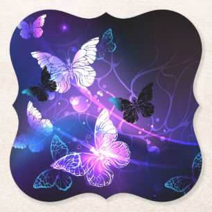 Posavasos De Papel Fondo con mariposas nocturnas