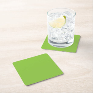 Posavasos De Papel Fondo plano de color verde lima - Textura escolar