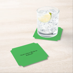 Posavasos De Papel Fondo plano verde neón - Textura escolar