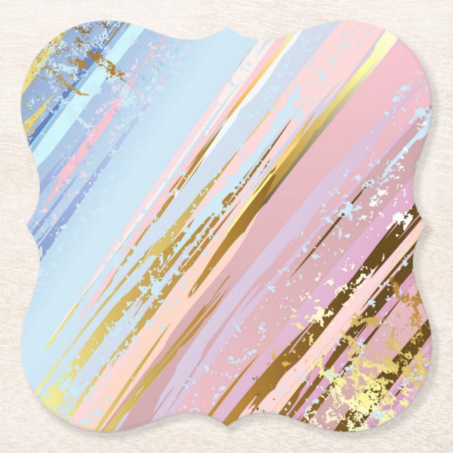 Posavasos De Papel Fondo rosa texturizado (Anverso)