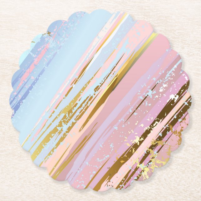 Posavasos De Papel Fondo rosa texturizado (Anverso)