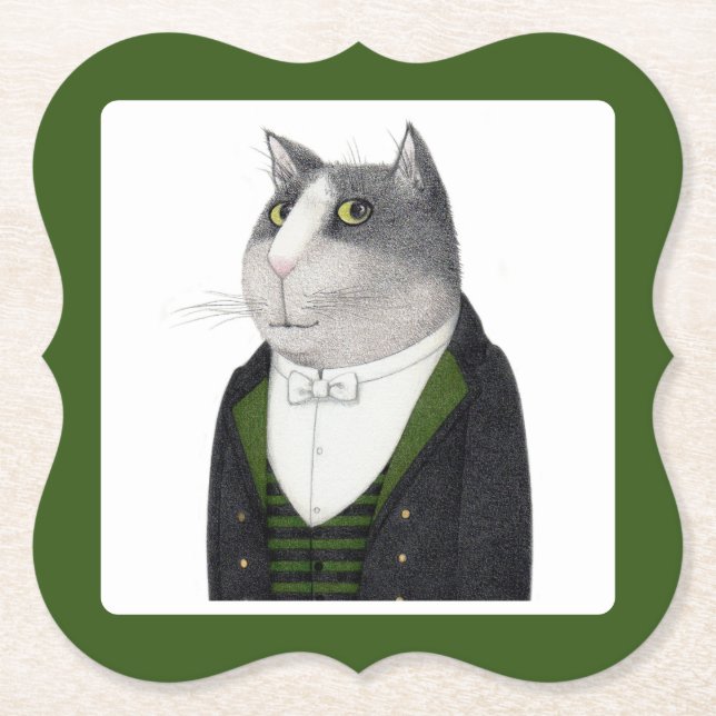 Posavasos De Papel FOOTMAN CAT Bracket Paper Coasters (Anverso)