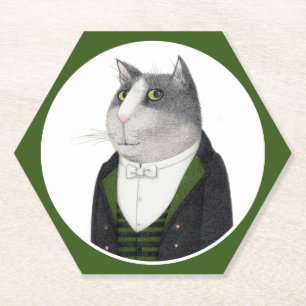 Posavasos De Papel FOOTMAN CAT Hexagon Paper Coasters