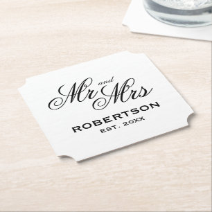 Posavasos De Papel Forma de ticket de fiesta de boda extravagante de 