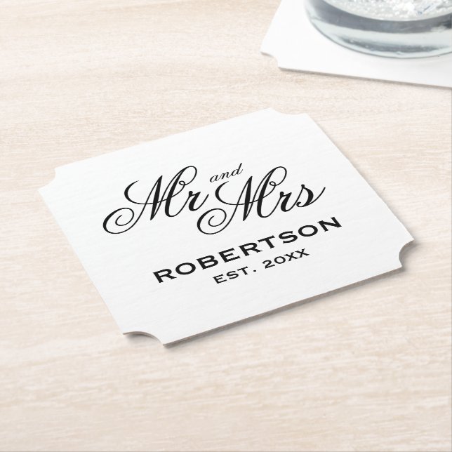 Posavasos De Papel Forma de ticket de fiesta de boda extravagante de  (En perspectiva)