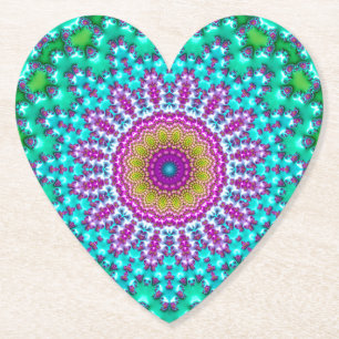 Posavasos De Papel Fractal Mandala 3