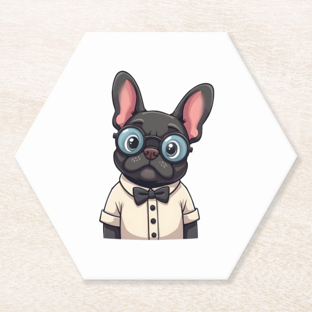 Posavasos De Papel Frenchie La Copia De Caballeros (3) (Anverso)