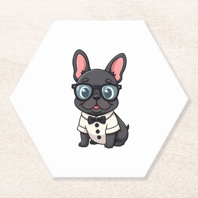 Posavasos De Papel Frenchie La Copia De Caballeros (4) (Anverso)