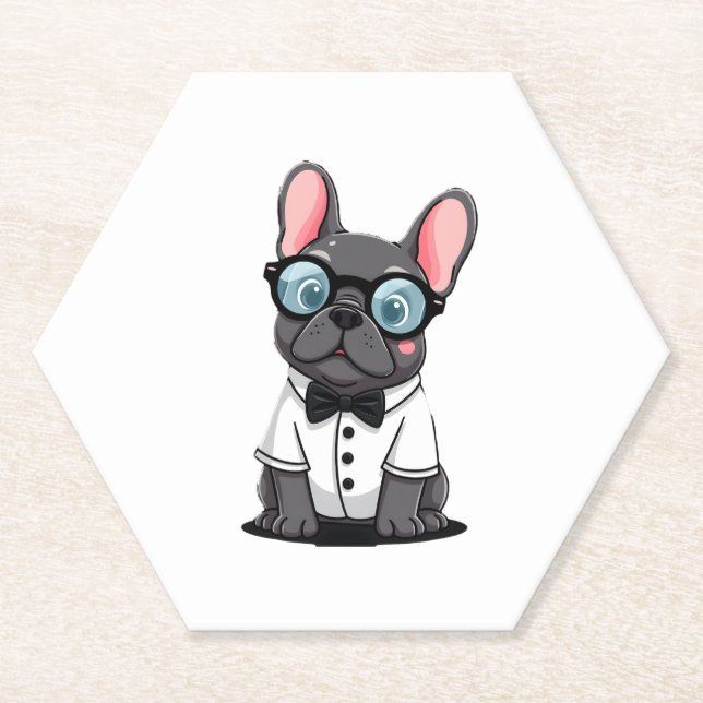 Posavasos De Papel Frenchie La Copia De Caballeros (5) (Anverso)