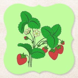 Posavasos De Papel Fresas para el desayuno