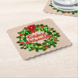 Posavasos De Papel Frohe Weihnachten Untersetzer Navidades