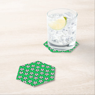 Posavasos De Papel Fundido patrón de pelota de fútbol