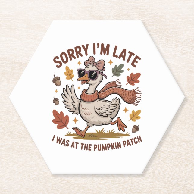 Posavasos De Papel Funny Autumn Goose (Anverso)