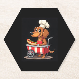Posavasos De Papel Funny Dachshund Dog Hotdog Sandwich Weenie Sausage