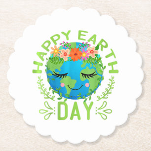 Posavasos De Papel Funny Earth Day Cita a la Tierra Guay Happy Earth 