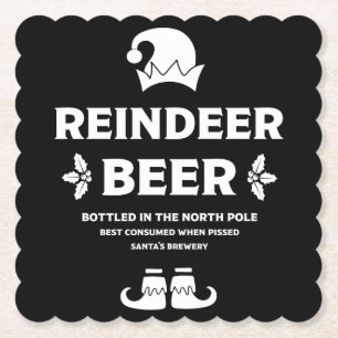 Posavasos De Papel Funny Navidades Beer Labels