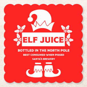 Posavasos De Papel Funny Navidades Beer Labels
