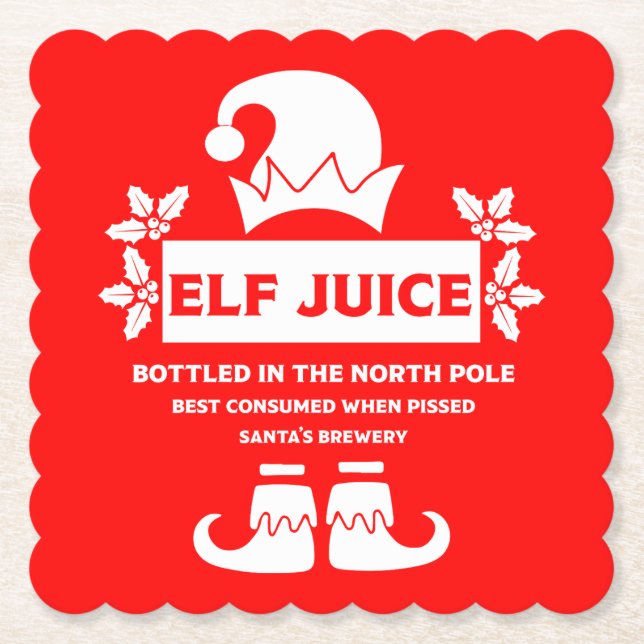 Posavasos De Papel Funny Navidades Beer Labels (Anverso)