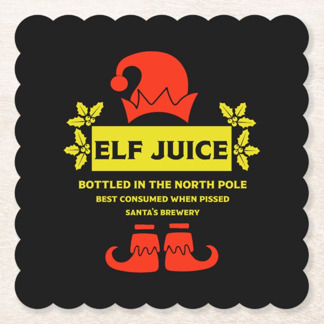 Posavasos De Papel Funny Navidades Beer Labels (Anverso)