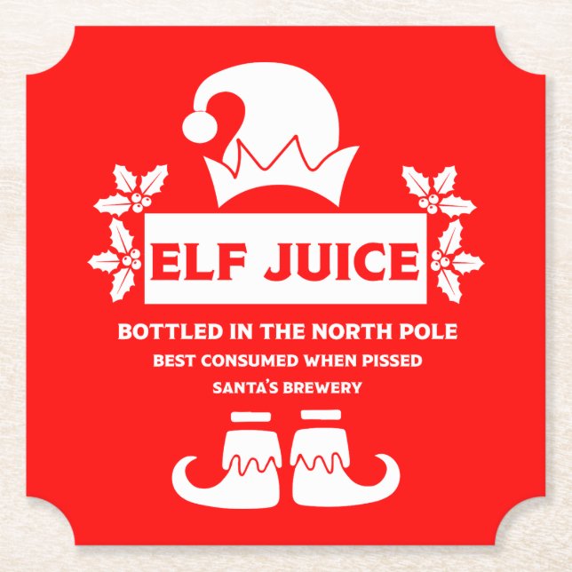 Posavasos De Papel Funny Navidades Beer Labels (Anverso)