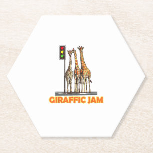 Posavasos De Papel Funny Pun Giraffe Jam