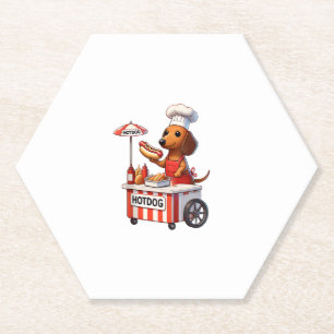 Posavasos De Papel Funny Weenie Dachshund Dog Sausage Hotdog Sandwich