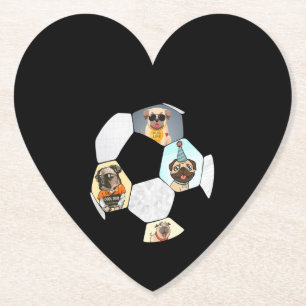 Posavasos De Papel Fútbol Guay Perro Pug Life Pug Cumpleaños Cute Pug